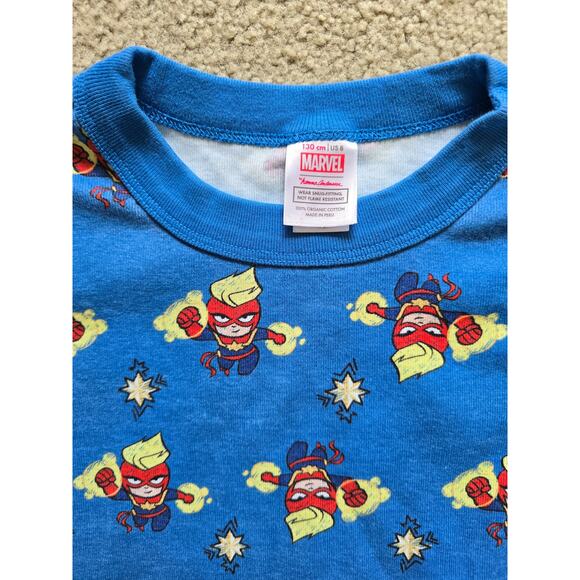 Hanna Andersson Organic Cotton Marvel Long John Pajama Set Size 8 - Picture 3 of 7